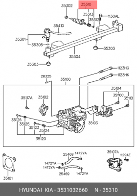 Клапанная форсунка 3531032660 HYUNDAI KIA