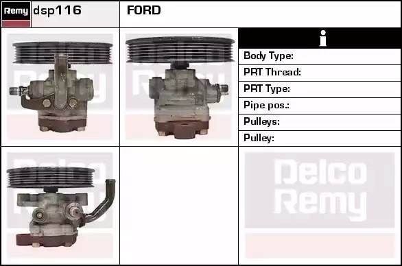 Гидравлический насос, рулевое управление DSP116 DELCO REMY