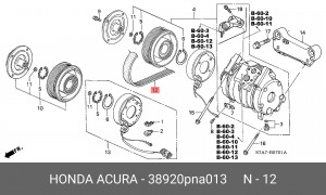 Поликлиновой ремень 38920-PNA-013 HONDA