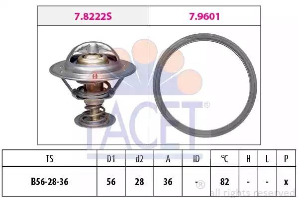 Термостат, охлаждающая жидкость 7.8728 FACET