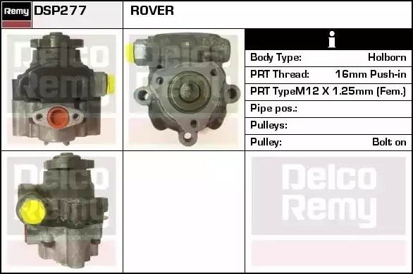 Гидравлический насос, рулевое управление DSP277 DELCO REMY