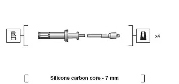 Ккомплект проводов зажигания 941318111054 MAGNETI MARELLI