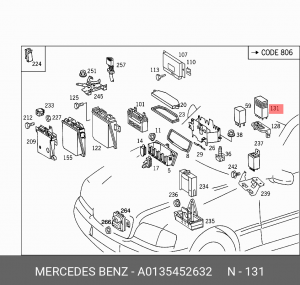 Блок управления, динамики тормоза / движения A0135452632 MERCEDES BENZ