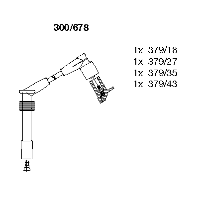 Ккомплект проводов зажигания 300678 BREMI