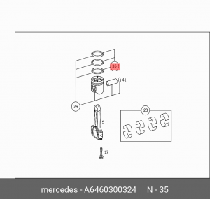 Кольца поршневые A6460300324 MERCEDES BENZ