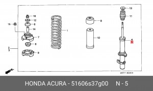 Амортизатор 51606S37G00 HONDA