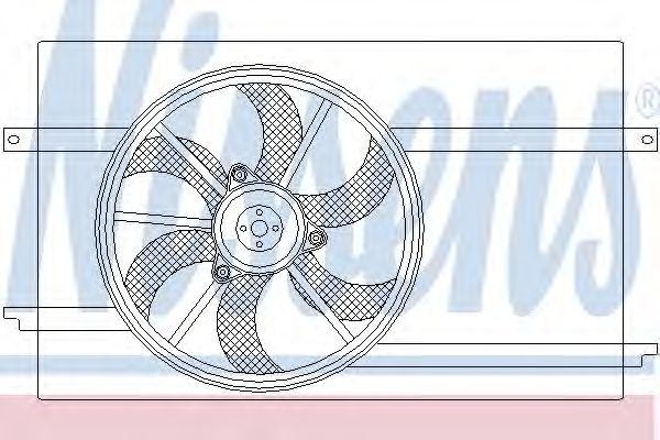Вентилятор, охлаждение двигателя 85593 NISSENS