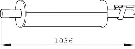 Средний глушитель выхлопных газов 74346 DINEX