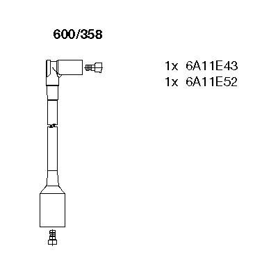 Ккомплект проводов зажигания 600358 BREMI