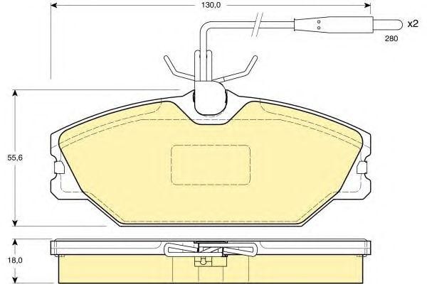Комплект тормозных колодок, диско 6110301 GIRLING