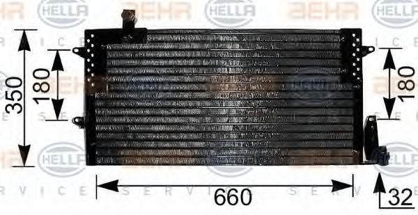 Конденсатор, кондиционер 8FC 351 036-791 HELLA