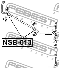 Втулка стабилизатора NSB013 FEBEST