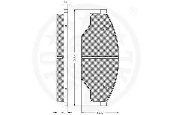 Комплект тормозных колодок, диско 9406 OPTIMAL