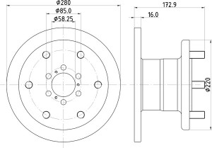 Тормозной диск MDC837 MINTEX