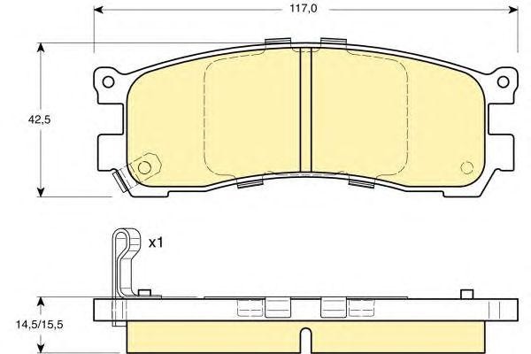 Комплект тормозных колодок, диско 6131799 GIRLING
