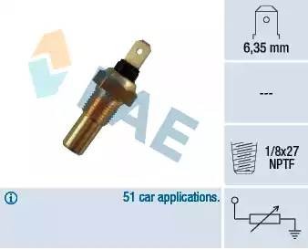 Температурный датчик охлаждающей жидкости 31390 FAE