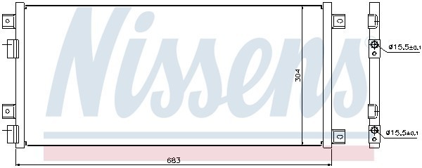 Конденсатор, кондиционер 940004 NISSENS