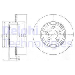 Тормозной диск BG4074 DELPHI