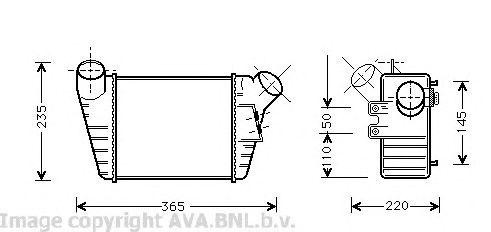 Интеркулер VW4182 AVA