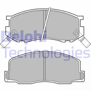 Комплект тормозных колодок, диско LP409 DELPHI