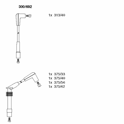 Ккомплект проводов зажигания 300692 BREMI