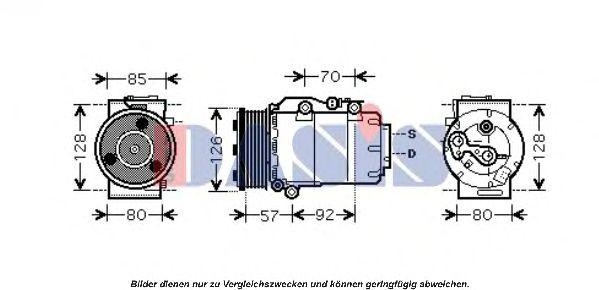 Компрессор, кондиционер 851678N AKS DASIS