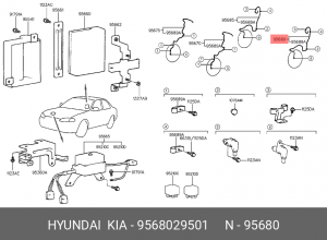Датчик, частота вращения колеса 9568029501 HYUNDAI KIA