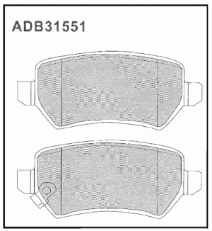 Колодки тормозные дисковые ADB31551 ALLIED NIPPON
