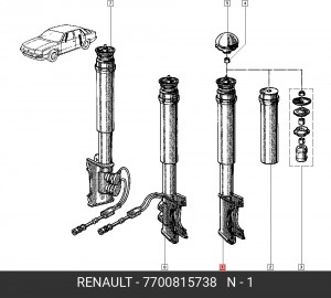Амортизатор подвески 7700815738 RENAULT