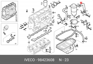 Масляный шланг 98423608 IVECO