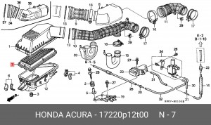 Фильтр воздушный 17220P12T00 HONDA