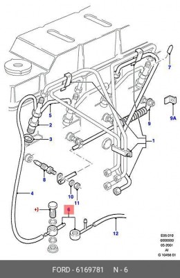 Патрубок, 6 169 781 FORD