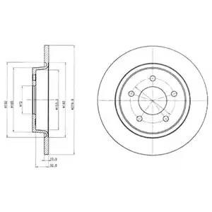 Тормозной диск BG3930 DELPHI
