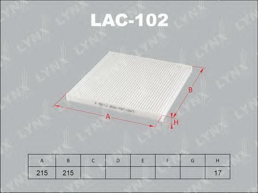 Фильтр салона LAC-102 LYNXAUTO