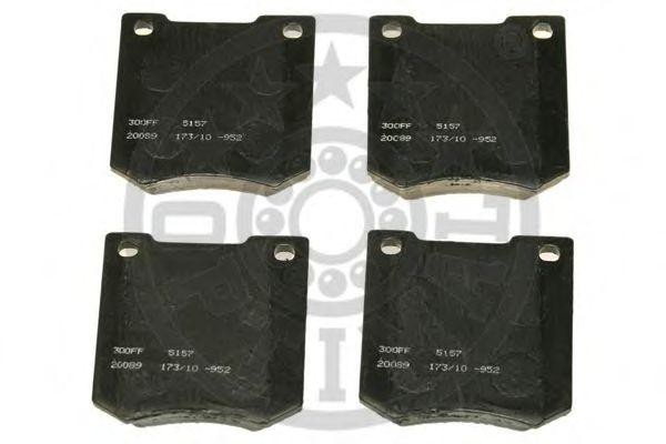 Комплект тормозных колодок, диско 5157 OPTIMAL