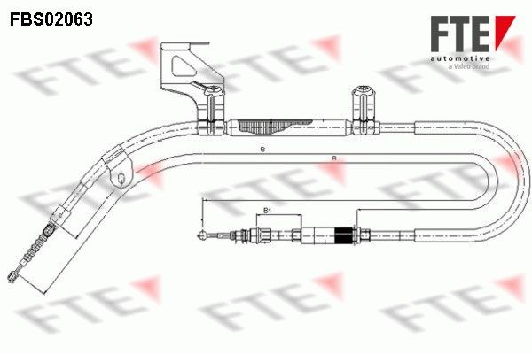 Трос, стояночная тормозная система FBS02063 FTE