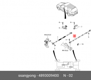 Датчик ABS 4893009400 SSANG YONG