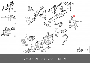 Клапан, рециркуляция ОГ 500372233 IVECO