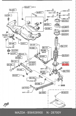 Деталь B56928900 MAZDA