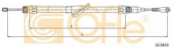 Трос ручного тормоза 109433 COFLE