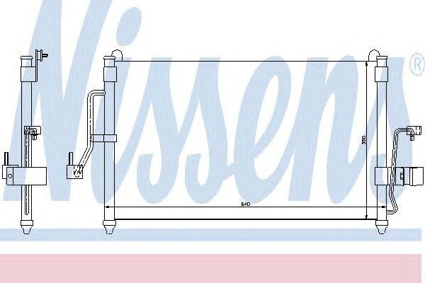 Конденсатор, кондиционер 94454 NISSENS