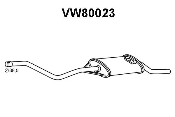Глушитель выхлопных газов конечный VW80023 VENEPORTE