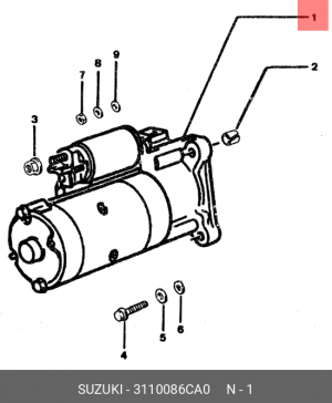 Стартер 31100-86CA0 SUZUKI