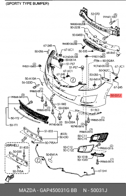 Деталь GAP450031G BB MAZDA