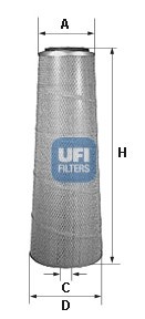 Воздушный фильтр 27.005.00 UFI