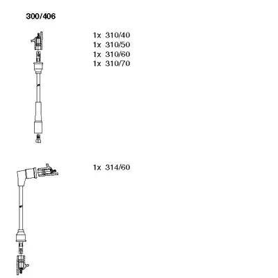 Ккомплект проводов зажигания 300406 BREMI