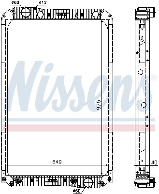 Радиатор, охлаждение двигател 62571A NISSENS