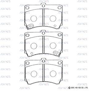 Колодки тормозные дисковые E1N014 ADVICS