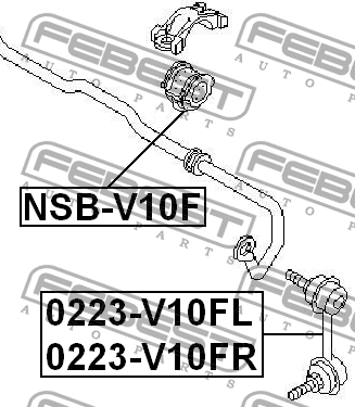 Стойка стабилизатора 0223-V10FL FEBEST