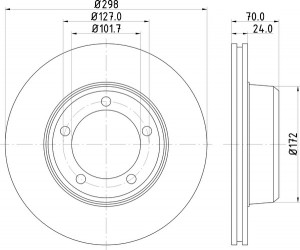 Тормозной диск MDC565 MINTEX